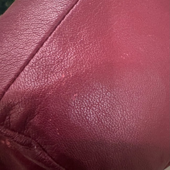 Vintage Siena Studio Dark Red Burgundy Leather Jacket Zip Y2K Women Large Luxury - Picture 9 of 16